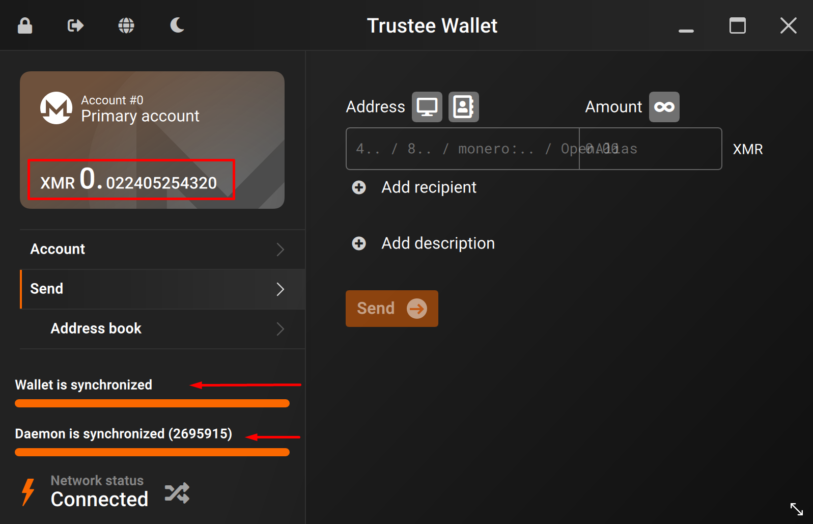 How to check Monero balance if it is not displayed in the wallet