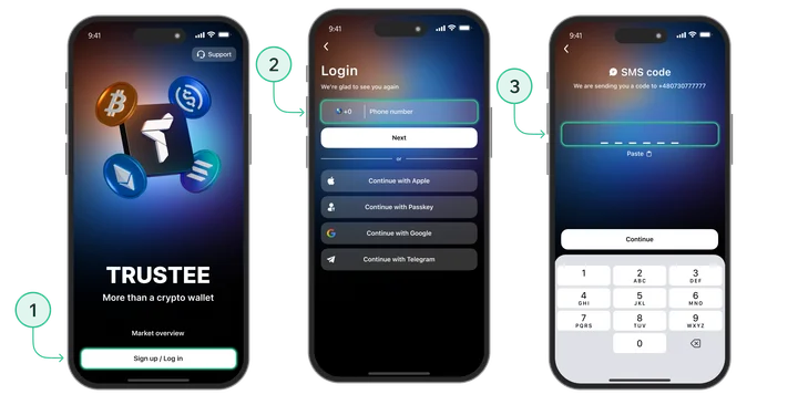 Register a crypto wallet and card to buy domains with cryptocurrency