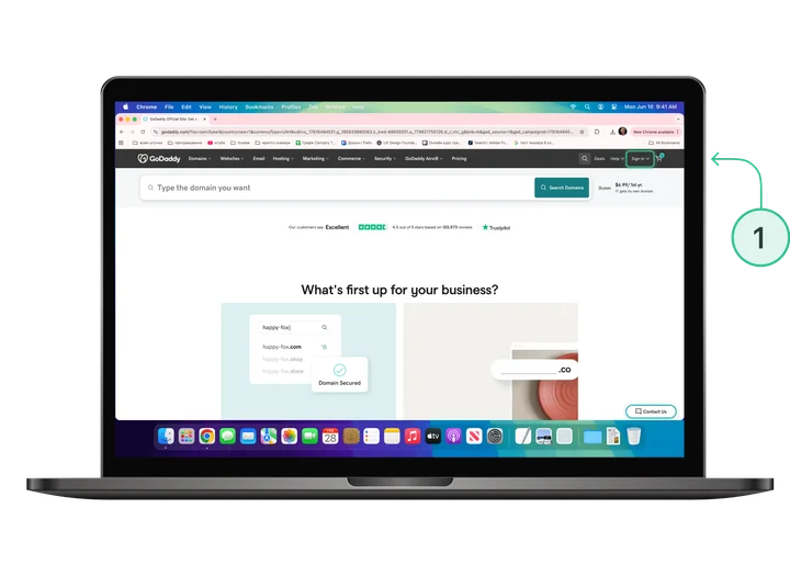 GoDaddy domain purchase: pay with crypto using a virtual card