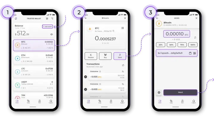 How to Send Assets 1