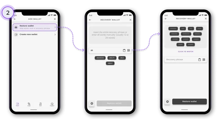 How to Import a Wallet 2