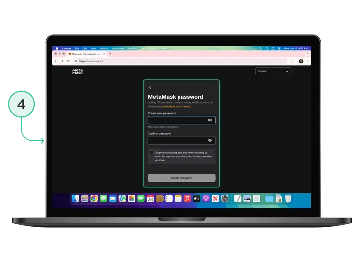MetaMask: ustawienie silnego hasła do portfela