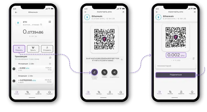 QR-код адреса кошелька Trustee Wallet